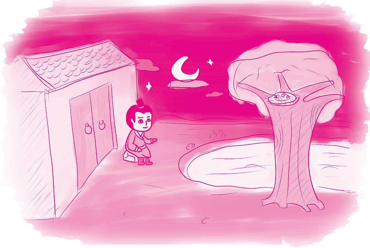 小学德育教材单色插画