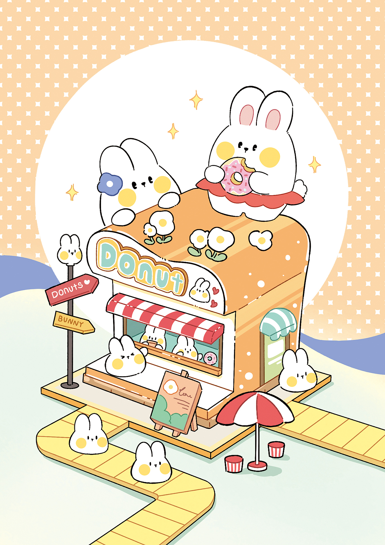 兔兔零食小店（图ZMzUwMDM4MDAw） - 商业插画 - 站酷设计师堂音原创素材 - 站酷ZCOOL