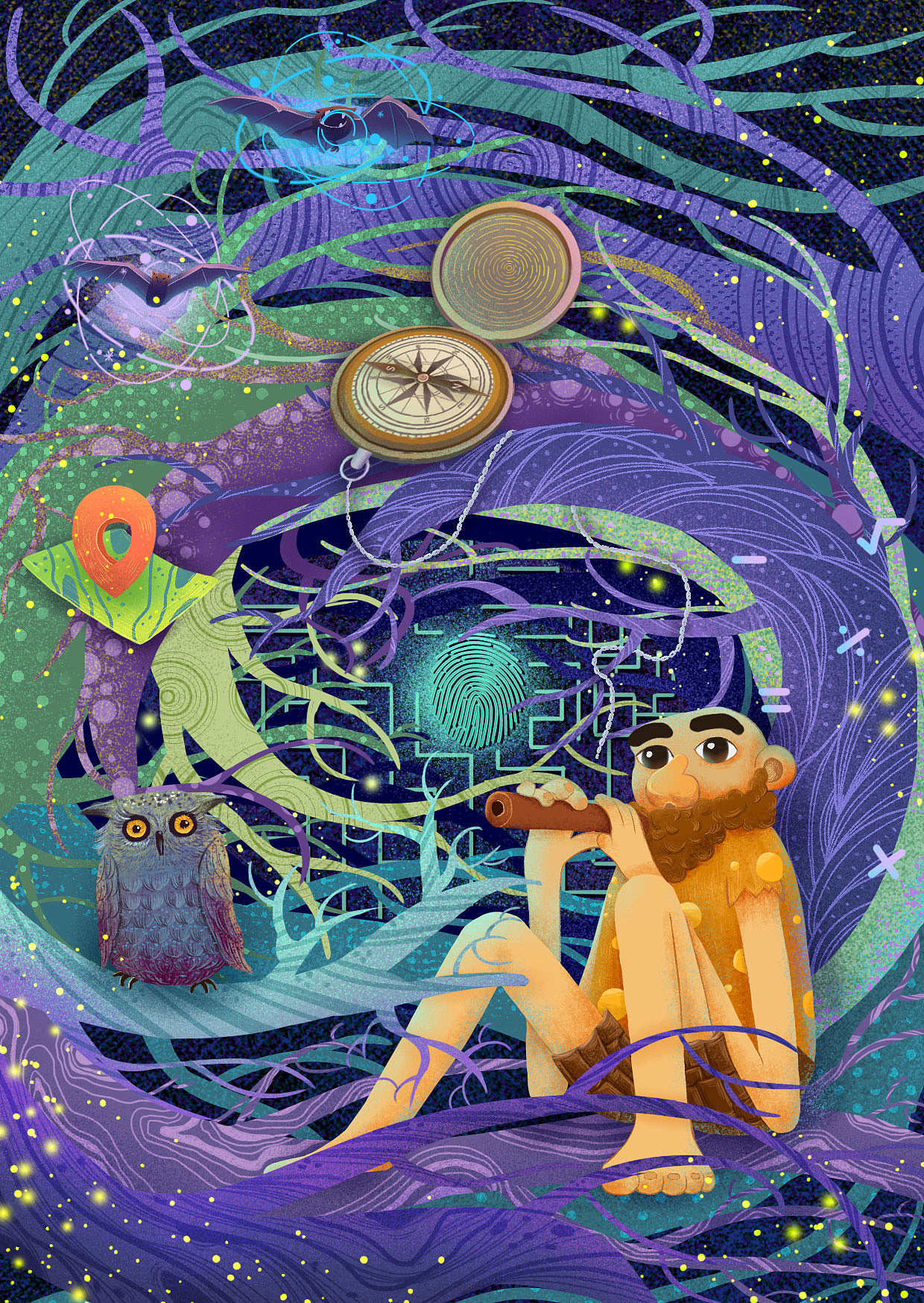 小野人~（图ZMzEzMTU5Njk2） - 儿童插画 - 站酷设计师一颗汤圆芝麻馅原创素材 - 站酷ZCOOL