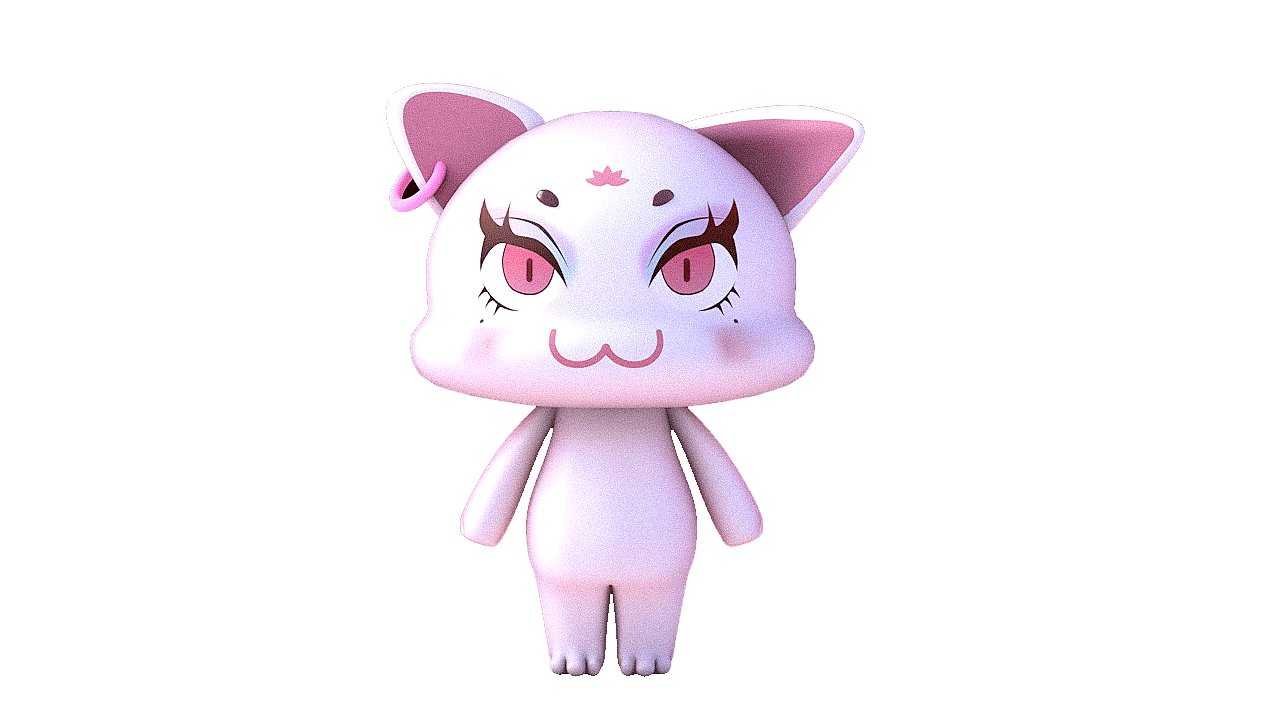 Blender 吉祥物 IP Design 粉红猫 粉红狗（图ZMzE1ODk1MTQw） - 人物/生物 - 站酷设计师手空空无一物原创素材 - 站酷ZCOOL