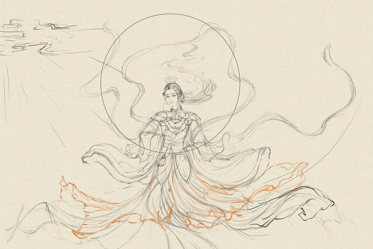 《山海经-太阴君》-原创插画