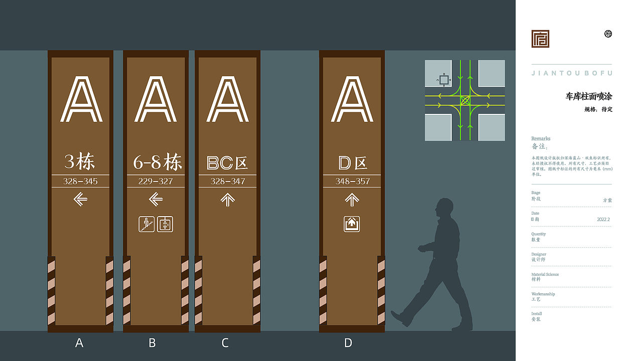 【导视系统】-建投博府-DSM（图ZMzI3ODY1MTEy） - 商业空间设计 - 站酷设计师DSM深海蓝山设计原创素材 - 站酷ZCOOL