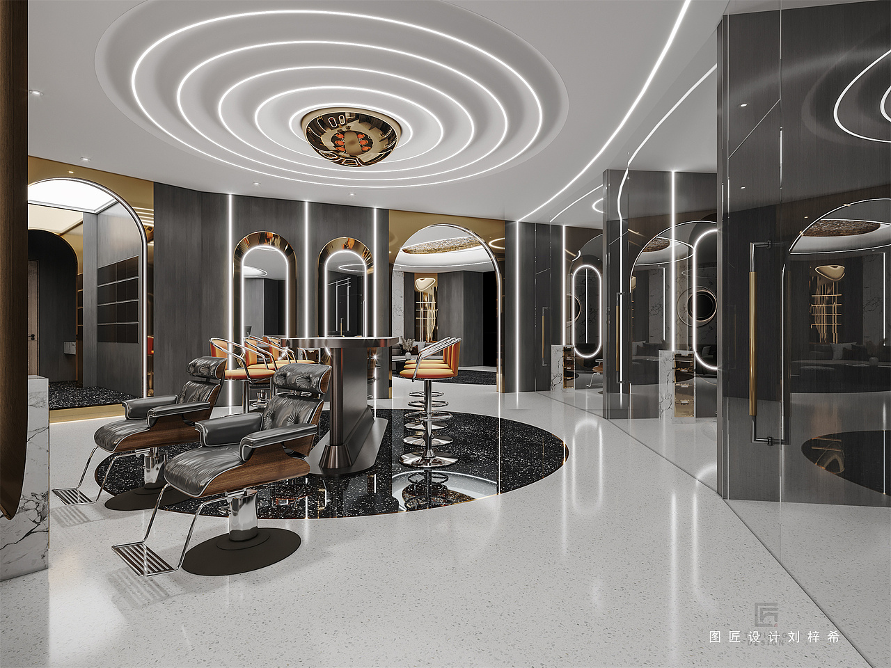理发店设计成这样,冲颜值也会想试试!
