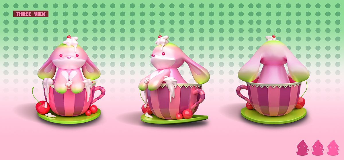 潮玩IP | “A Cup Of Rabbit”数字潮玩（图ZMzU3NzgwNDA4） - 产品 - 站酷设计师Eeerunn原创素材 - 站酷ZCOOL