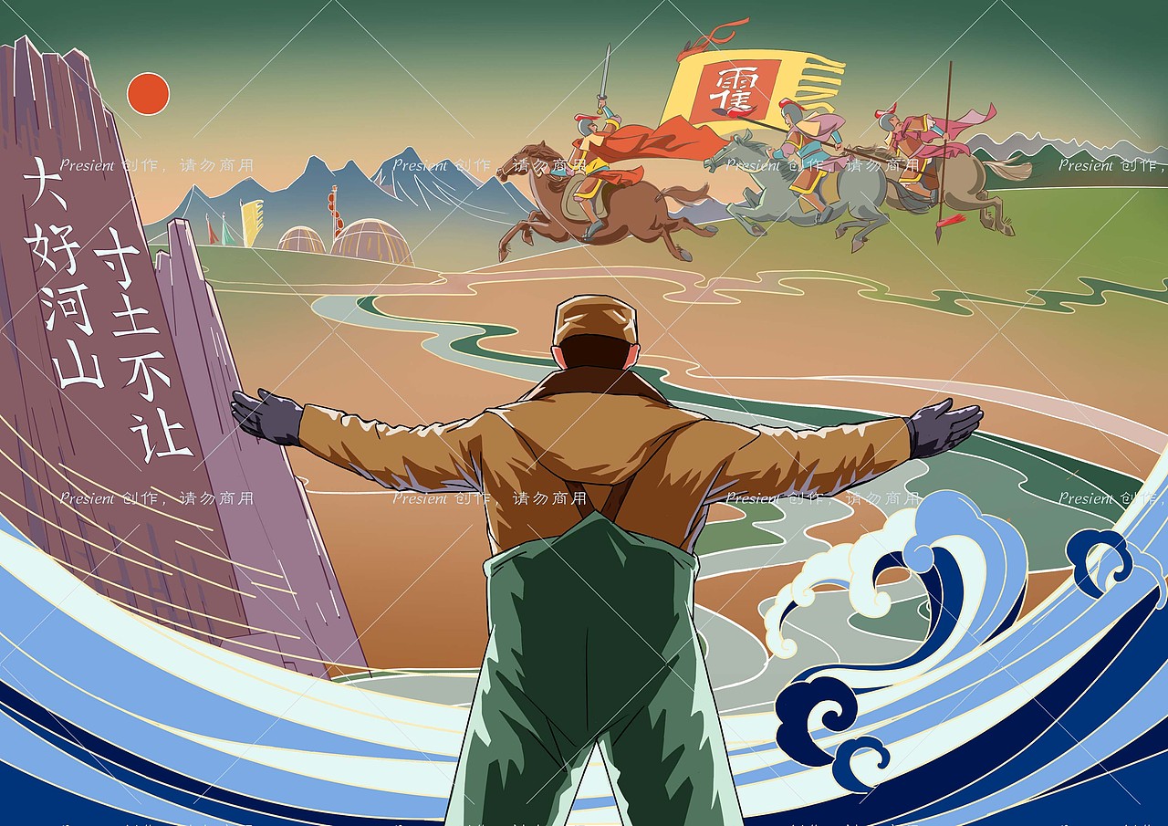 篇章二: 寸土必争
犯我强汉者,虽远必诛. 古有霍去病击匈奴至狼居胥山,今有英雄团长双臂阻挡外军于国土之外.