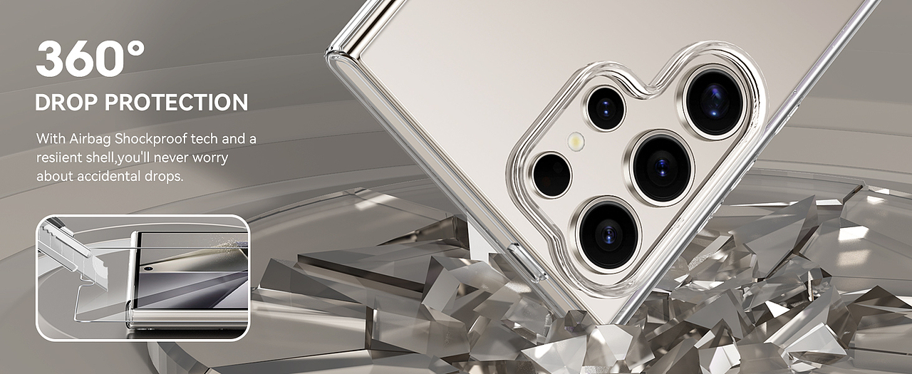 S24 Ultra 透明壳+电镀壳