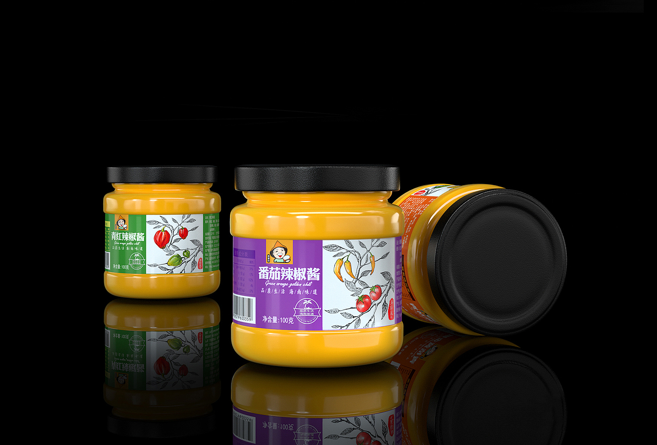 辣椒酱包装设计（图ZMzA0Mjk1NjU2） - 包装 - 站酷设计师好功夫原创素材 - 站酷ZCOOL
