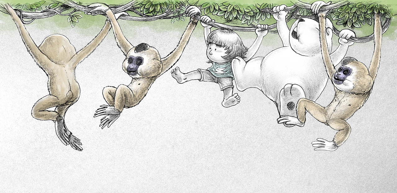 艺起画猿公益活动作品（图ZMzEwNjA3OTI0） - 艺术插画 - 站酷设计师布多吴少原创素材 - 站酷ZCOOL