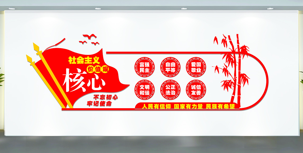 社会主义核心价值观文化墙展板