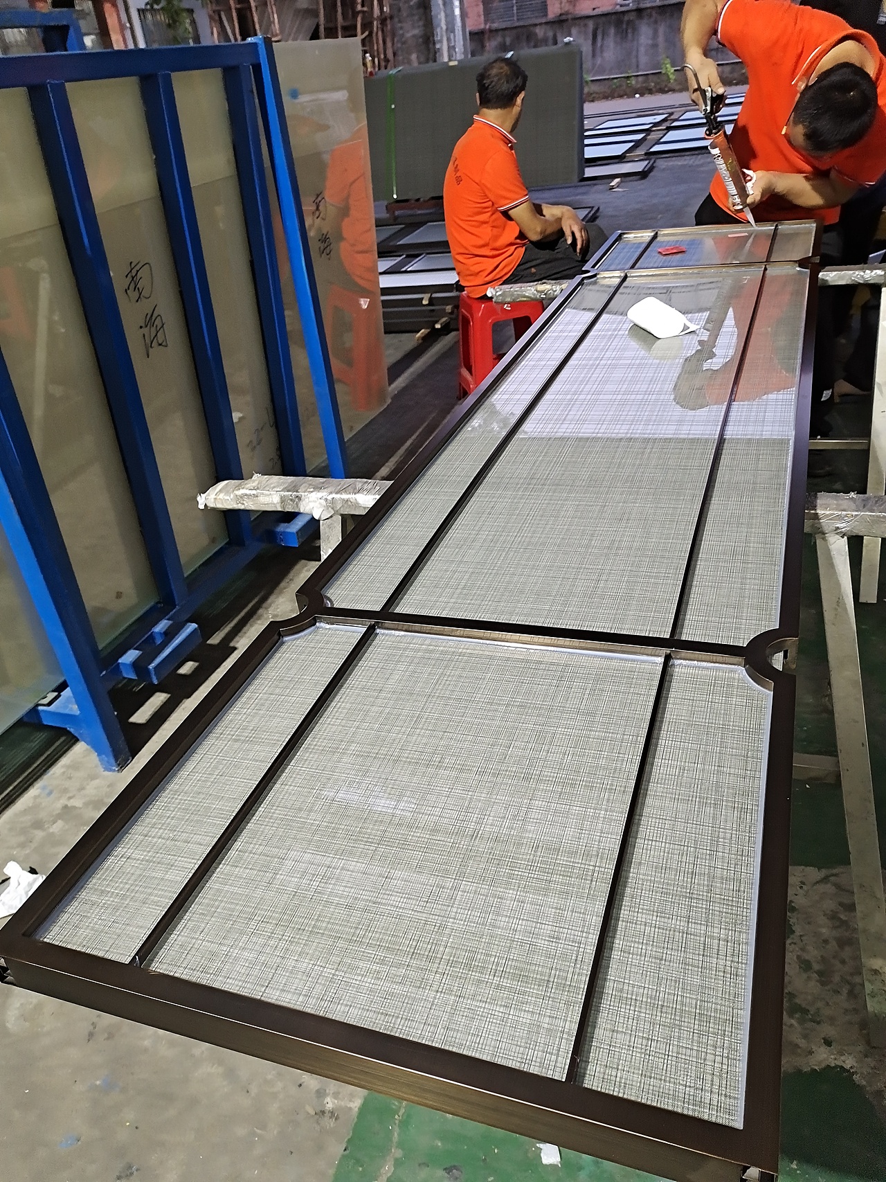 石家庄滹沱河酒店夹丝玻璃屏风