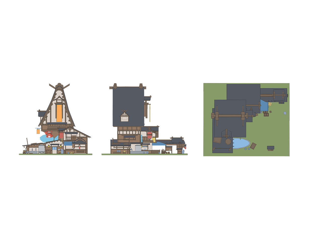 海鲜市场（图ZMzA1ODE1NTI0） - 概念设定 - 站酷设计师炖只大鹅原创素材 - 站酷ZCOOL