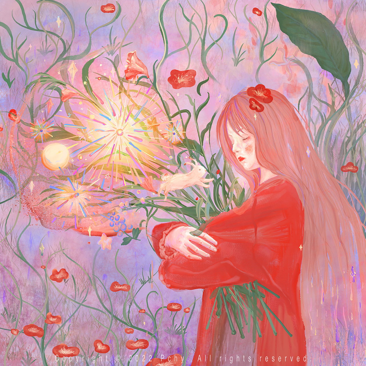 作品合集｜那些粉紫色的心理世界（图ZMzIzMTExNDgw） - 商业插画 - 站酷设计师桃兮Pchy原创素材 - 站酷ZCOOL