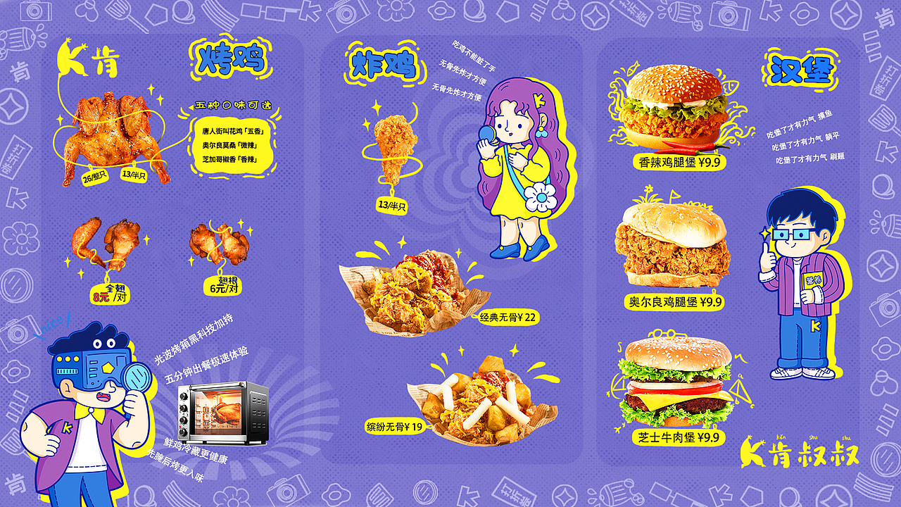 啃叔叔快餐店IP形象设计VI制作原创卡通人物矢量手绘（图ZMzAzODIwNjA0） - 品牌 - 站酷设计师忘江原创素材 - 站酷ZCOOL