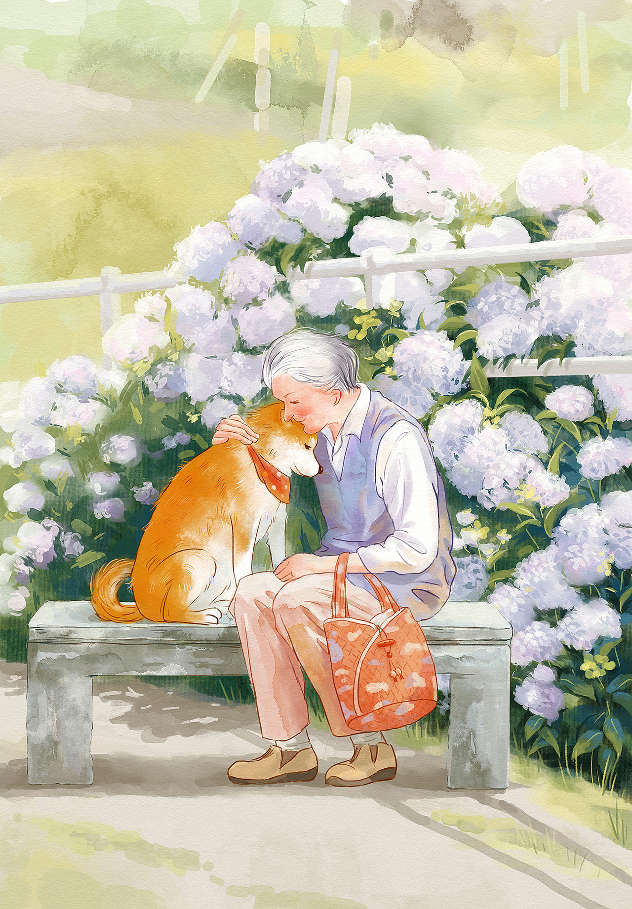 奶奶与柴犬系列（图ZMzMyMTYyMjky） - 创作习作 - 站酷设计师苏菲的稻草人原创素材 - 站酷ZCOOL