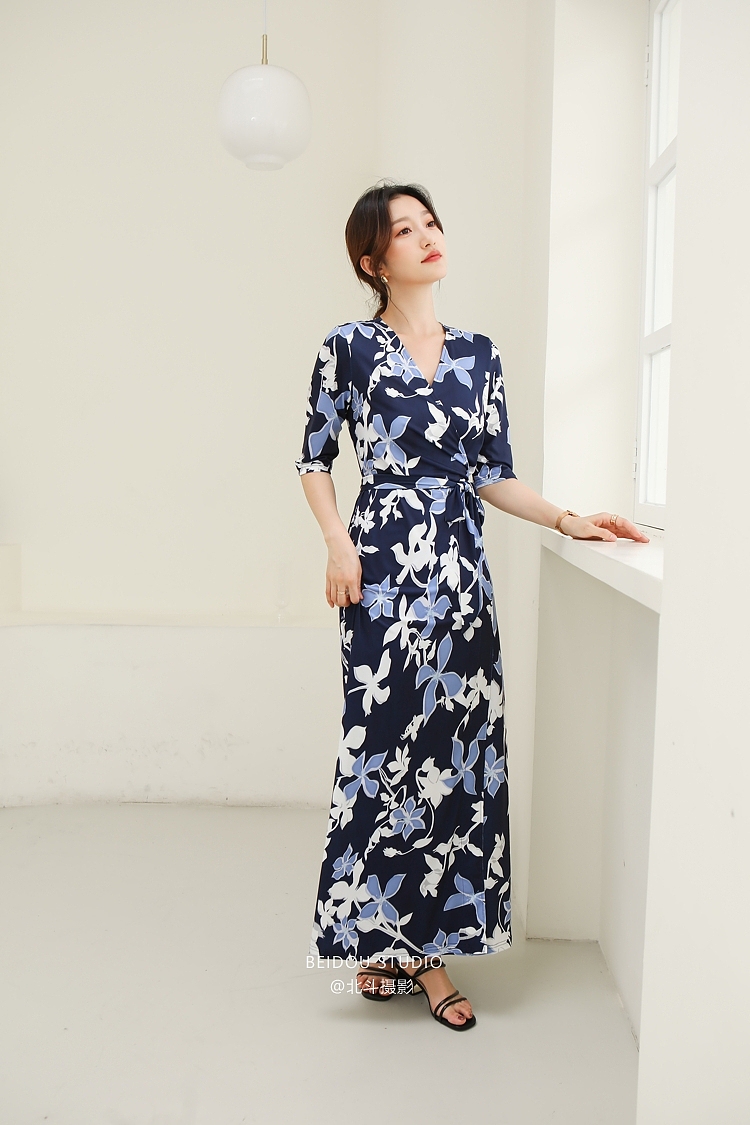 模特 白甜 连衣裙拍摄