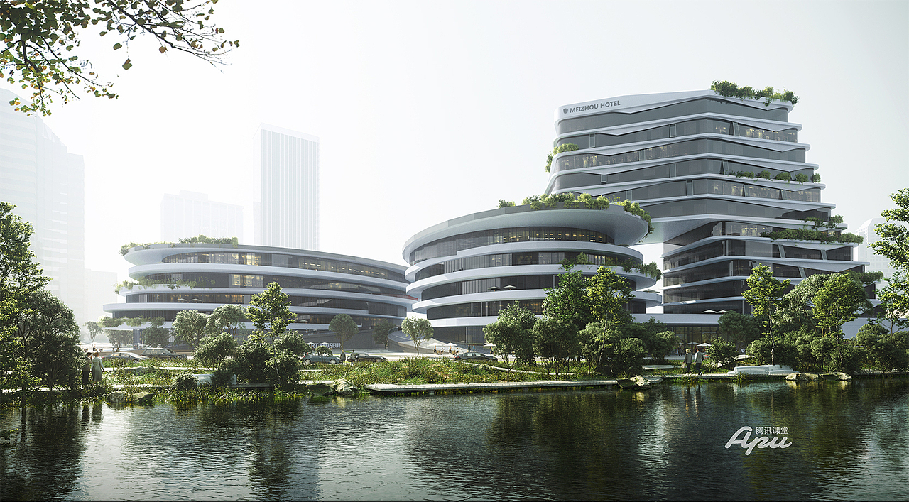 腾讯课堂apu老师建筑表现