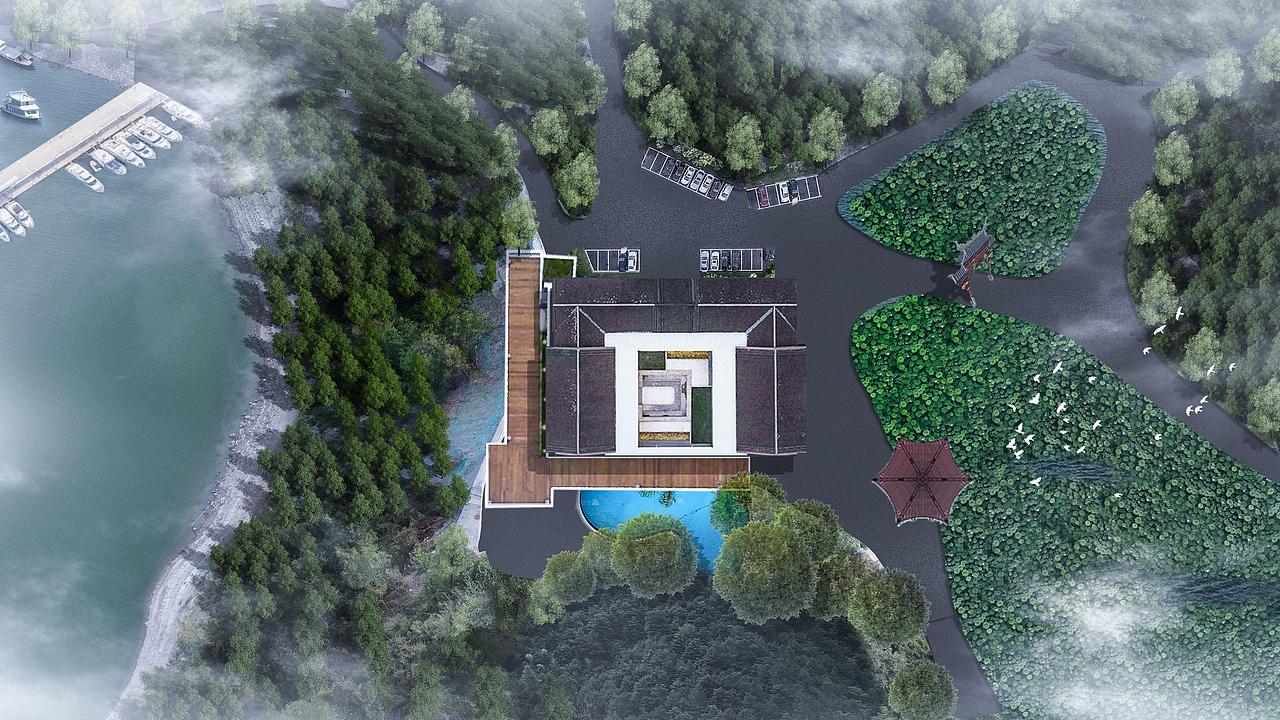 民宿鸟瞰（图ZMzE5ODM2OTg0） - 建筑/空间 - 站酷设计师杨先森在沉淀原创素材 - 站酷ZCOOL