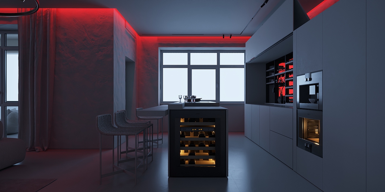 極簡的平層公寓