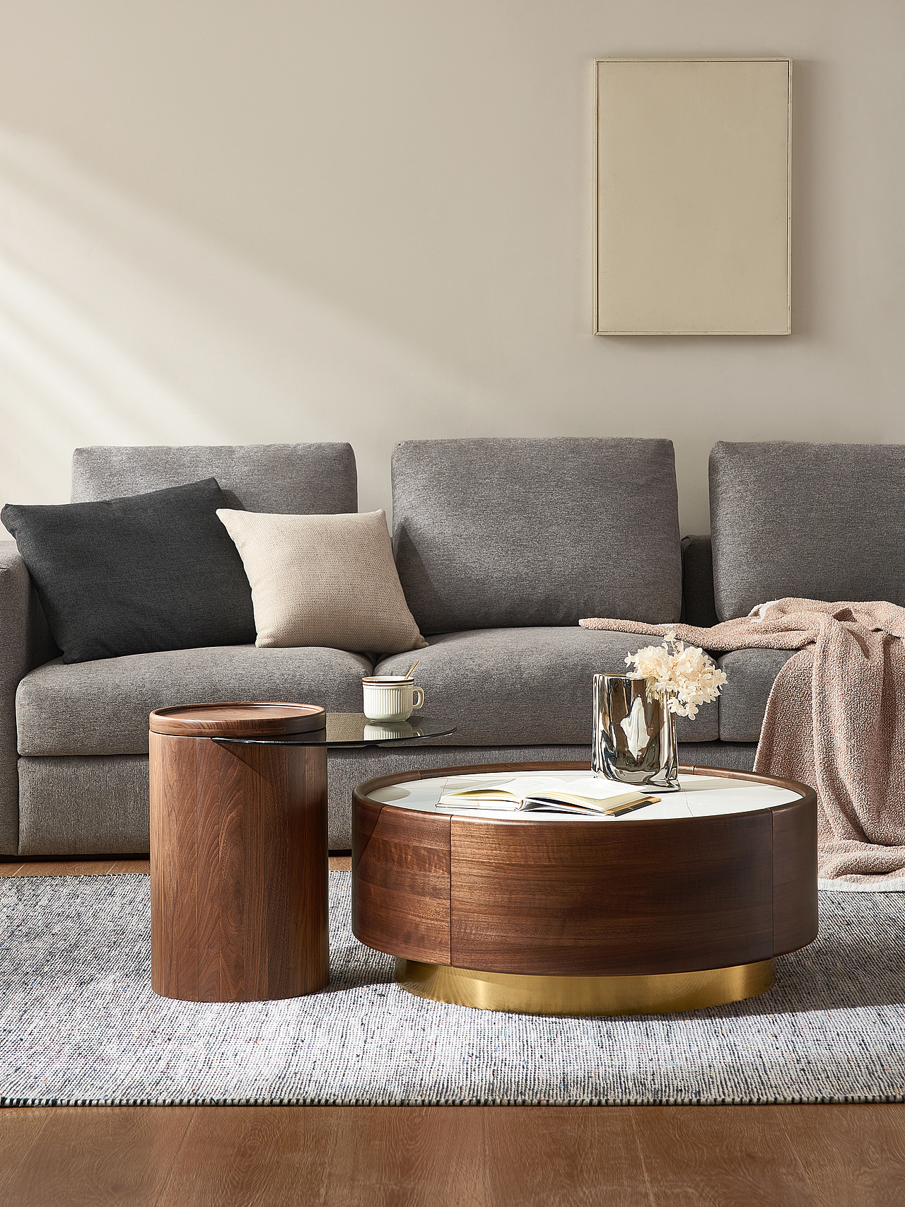 家具设计 | 黑胡桃木组合茶几