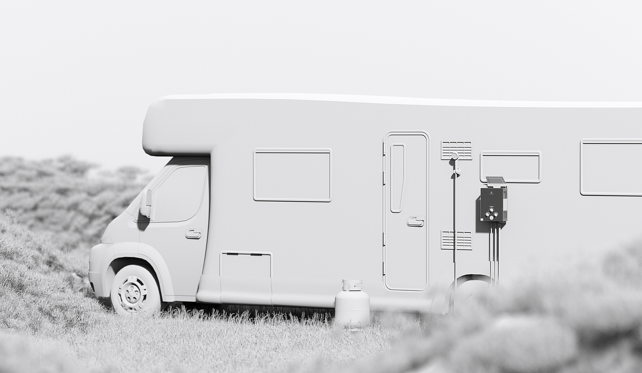 户外热水器场景渲染