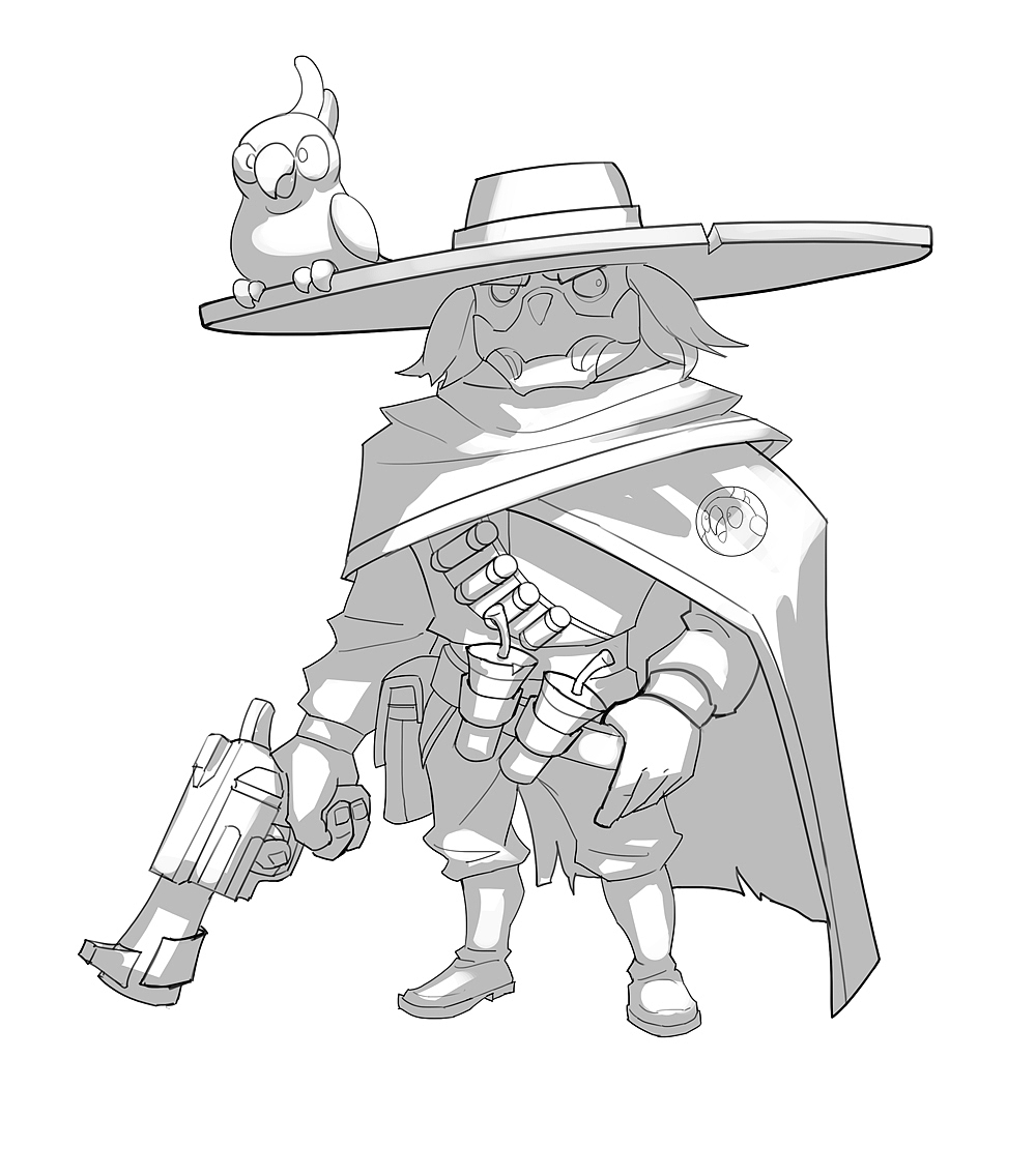 卡通牛仔设定&视频过程（图ZMzA0NjE1ODQ4） - 游戏原画 - 站酷设计师Darkseer原创素材 - 站酷ZCOOL