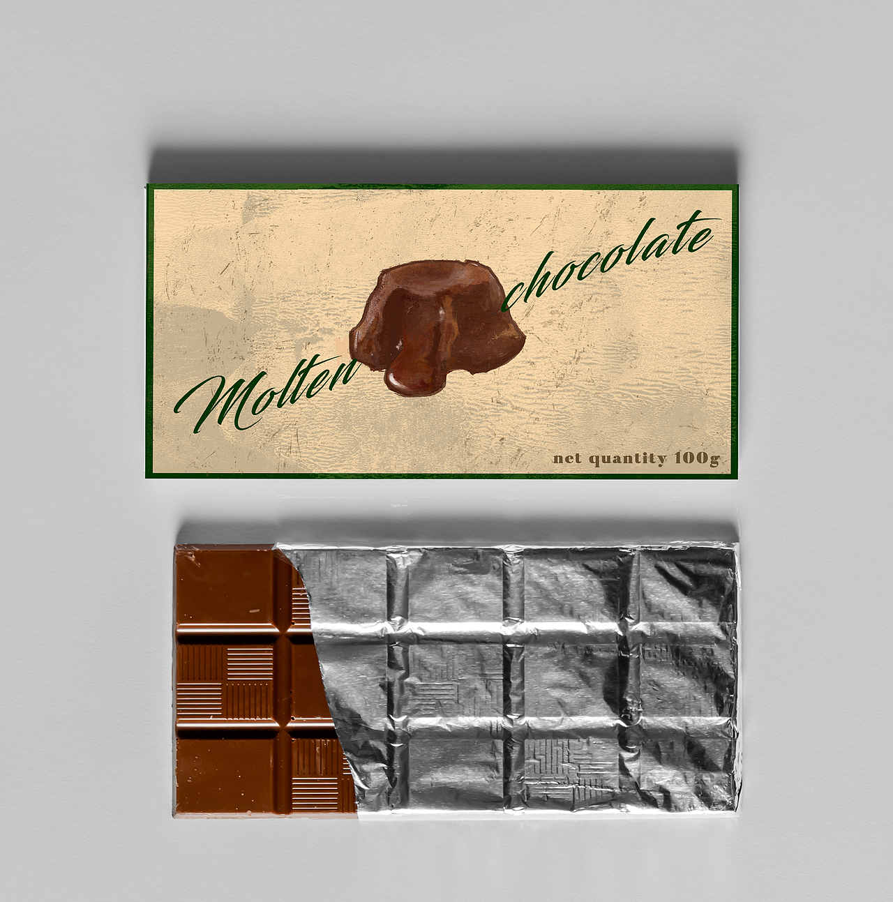 美式复古风格模拟插图巧克力包装