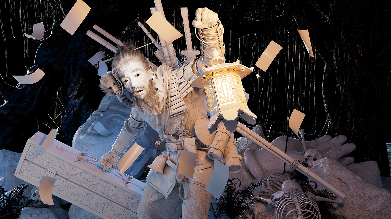 【学员作品】--叶珈豪《寻龙》（图ZMzY5ODQwNzUy） - 人物/生物 - 站酷设计师巧课力CGmomo原创素材 - 站酷ZCOOL