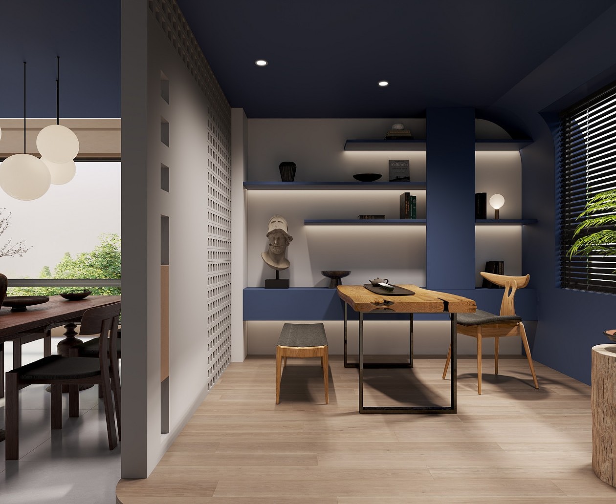 现代风格客餐厅效果图设计