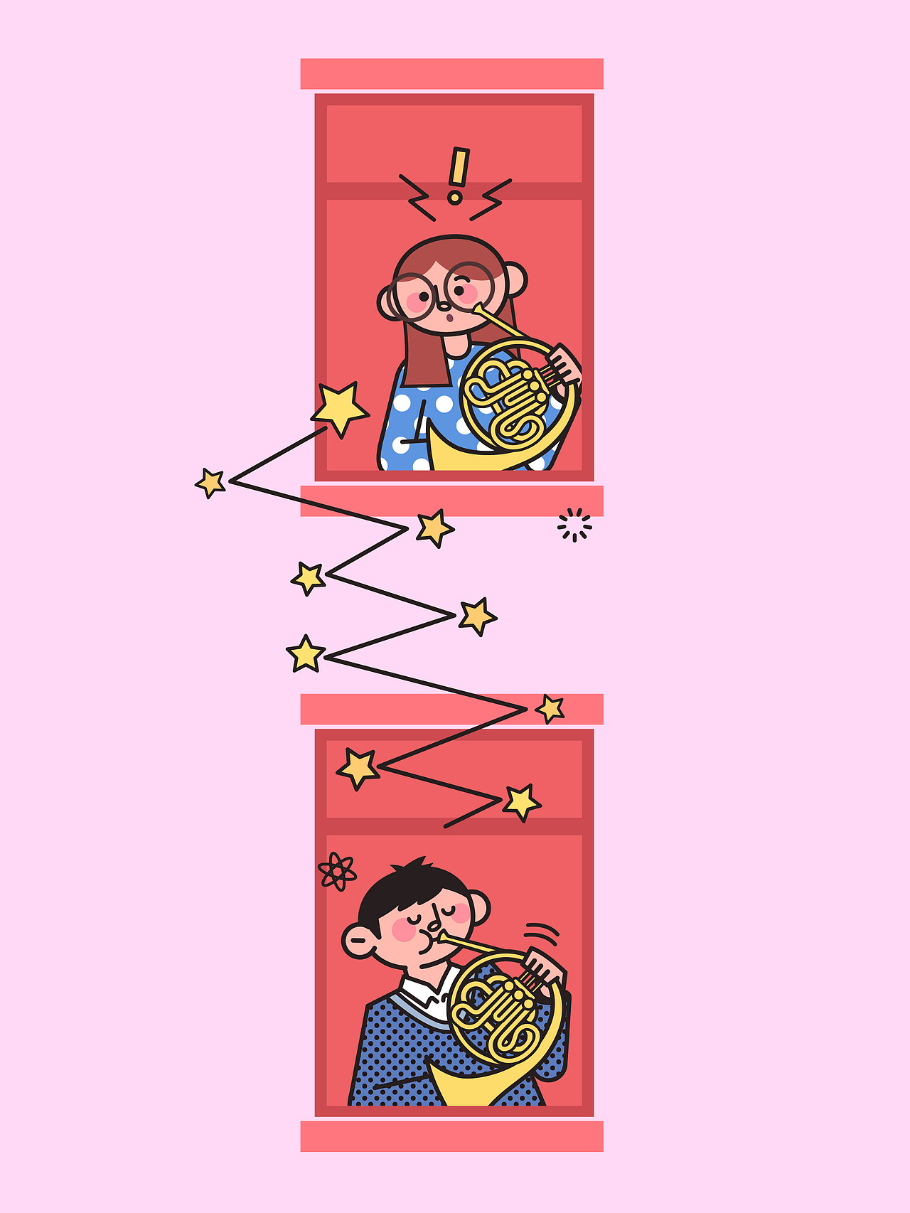 吹拉弹唱集合（图ZMzI3MjM2MjYw） - 新锐潮流插画 - 站酷设计师瞳嘞个瞳原创素材 - 站酷ZCOOL