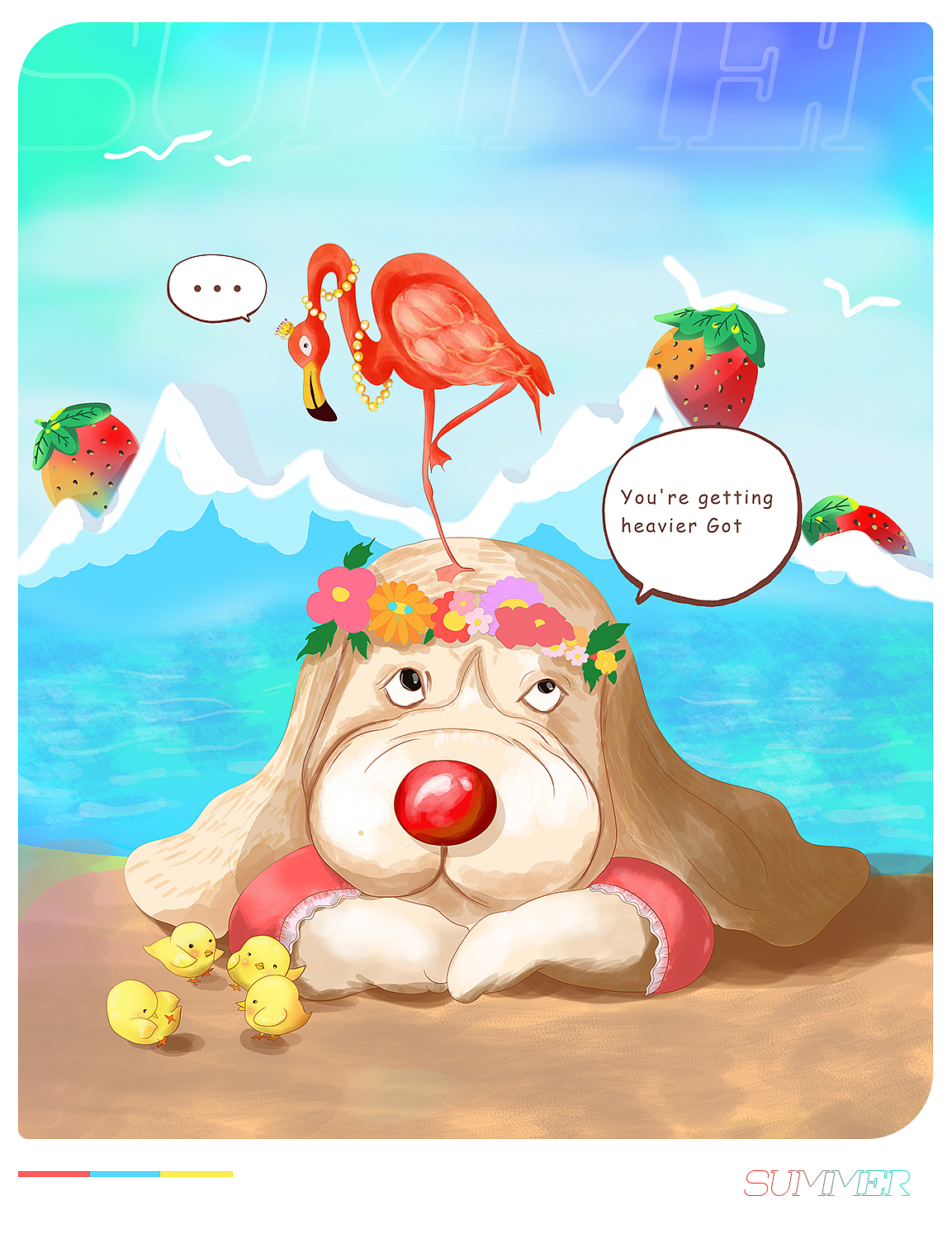 【小季節(jié)】拜拜了夏天（圖ZMzE0NDg2NTQ4） - 創(chuàng)作習(xí)作 - 站酷設(shè)計(jì)師起風(fēng)加油原創(chuàng)素材 - 站酷ZCOOL