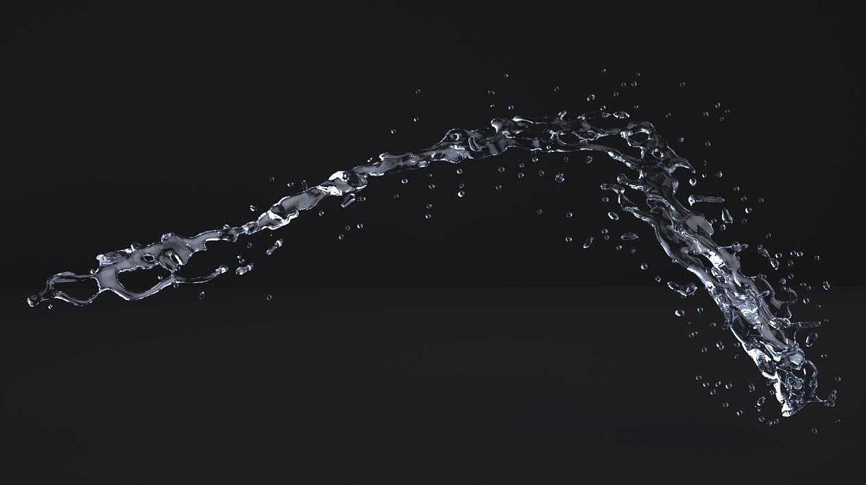 c4d水流体c4d液体水滴水花建模工程