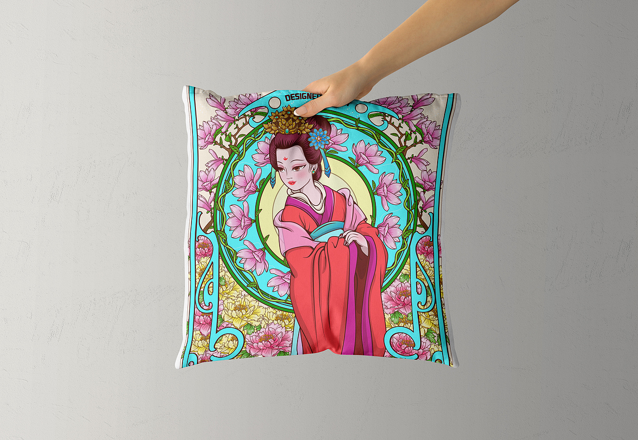 穆夏风古代美人（图ZMjk4OTQ1OTQw） - 艺术插画 - 站酷设计师小設绘原创素材 - 站酷ZCOOL