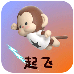幸运猴LuckyMonkey表情包第一弹|三维IP表情包设计