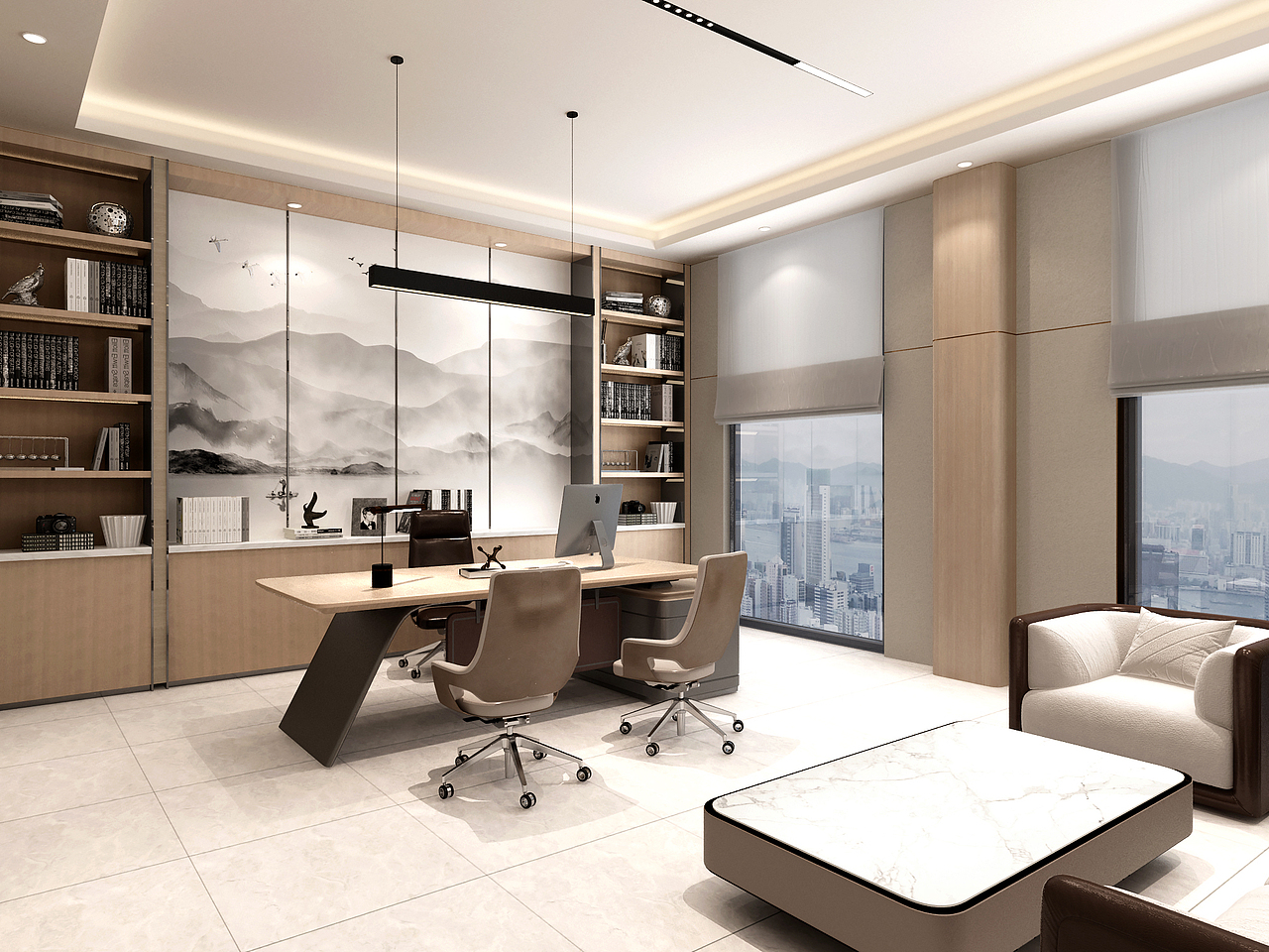 科技风指挥大厅、办公室设计