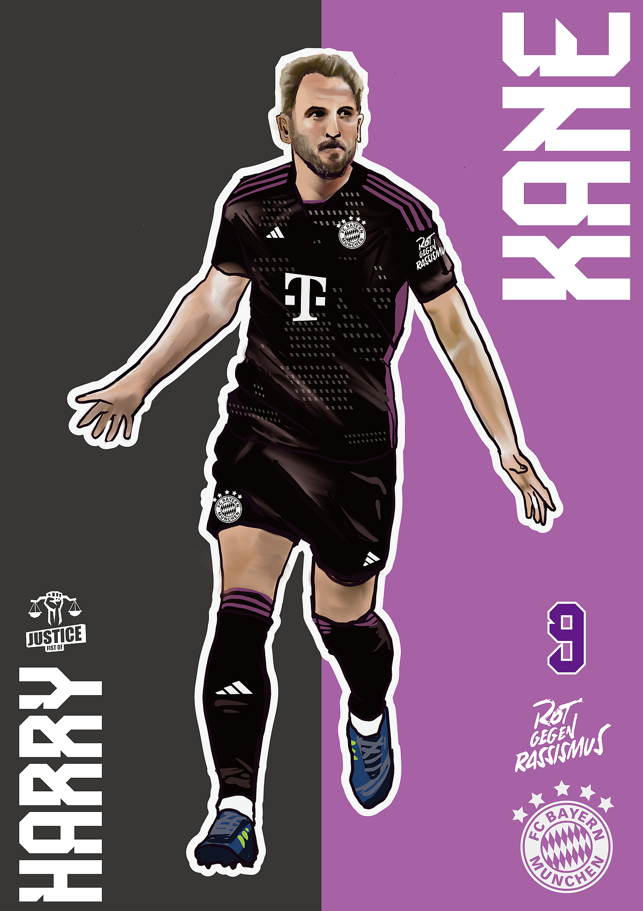 足球明星哈里凱恩拜仁慕尼黑插畫（圖ZMzU5MDAwNDUy） - 商業(yè)插畫 - 站酷設(shè)計師旦旦工作室原創(chuàng)素材 - 站酷ZCOOL