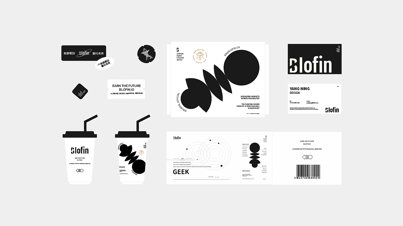 【品牌设计】blofin × 阿呆 - 关于黑白的探索