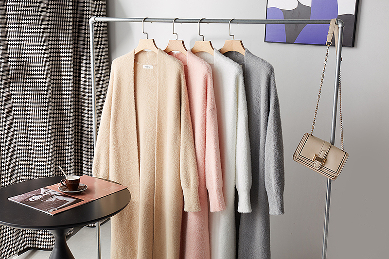 灰底长款女装#场景创意拍#平铺挂拍