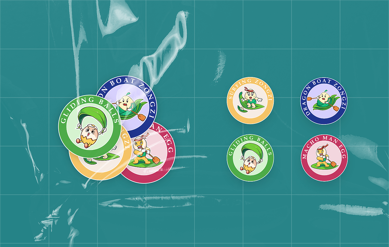 端午系列貼紙（圖ZMzAyMTA3MzE2） - 圖案 - 站酷設計師Createalion原創(chuàng)素材 - 站酷ZCOOL