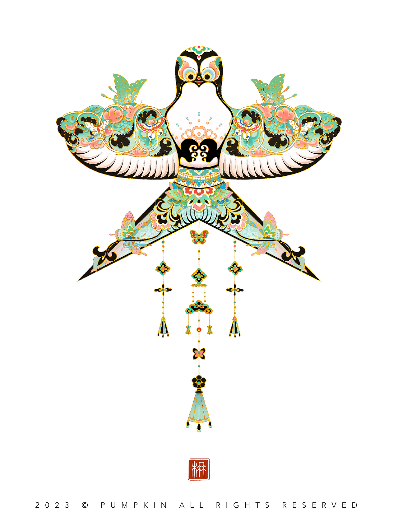 2023·敦煌｜四季复古插画系列合集（图ZMzU5MTU2NTIw） - 艺术插画 - 站酷设计师方楠Pumpkin原创素材 - 站酷ZCOOL