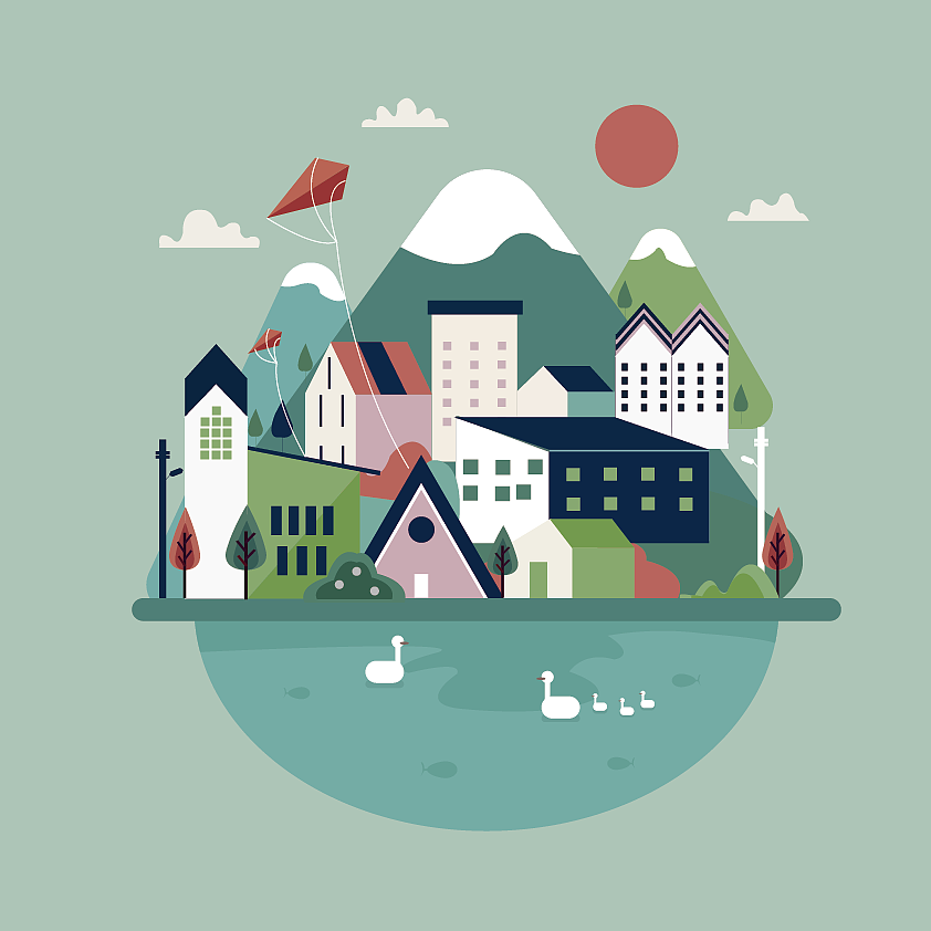 好看的扁平化风格的插画（图ZMzIxNjY0NDQ0） - AI作品 - 站酷设计师爱吃什么吃什么原创素材 - 站酷ZCOOL