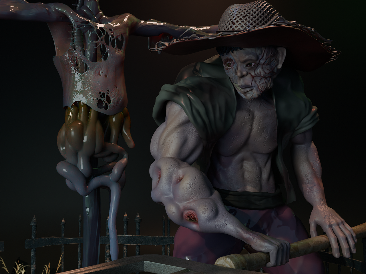 美式恐怖风格角色,供口味独特的你品鉴。