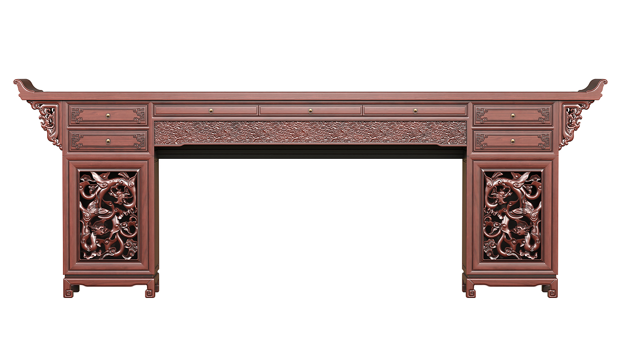 №347中式条案建模渲染教程（图ZMzQxNDEyNTMy） - 生活用品 - 站酷设计师古色谷香原创素材 - 站酷ZCOOL