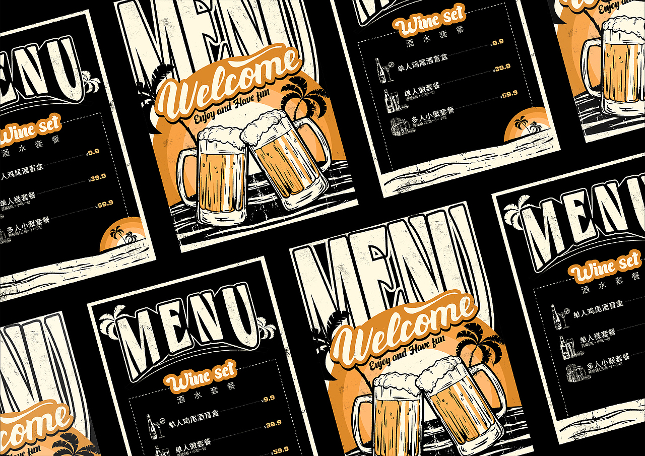 美式复古菜单设计