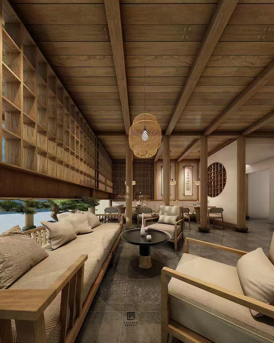 工装中式酒店设计案例|古风雅韵融合现代奢适