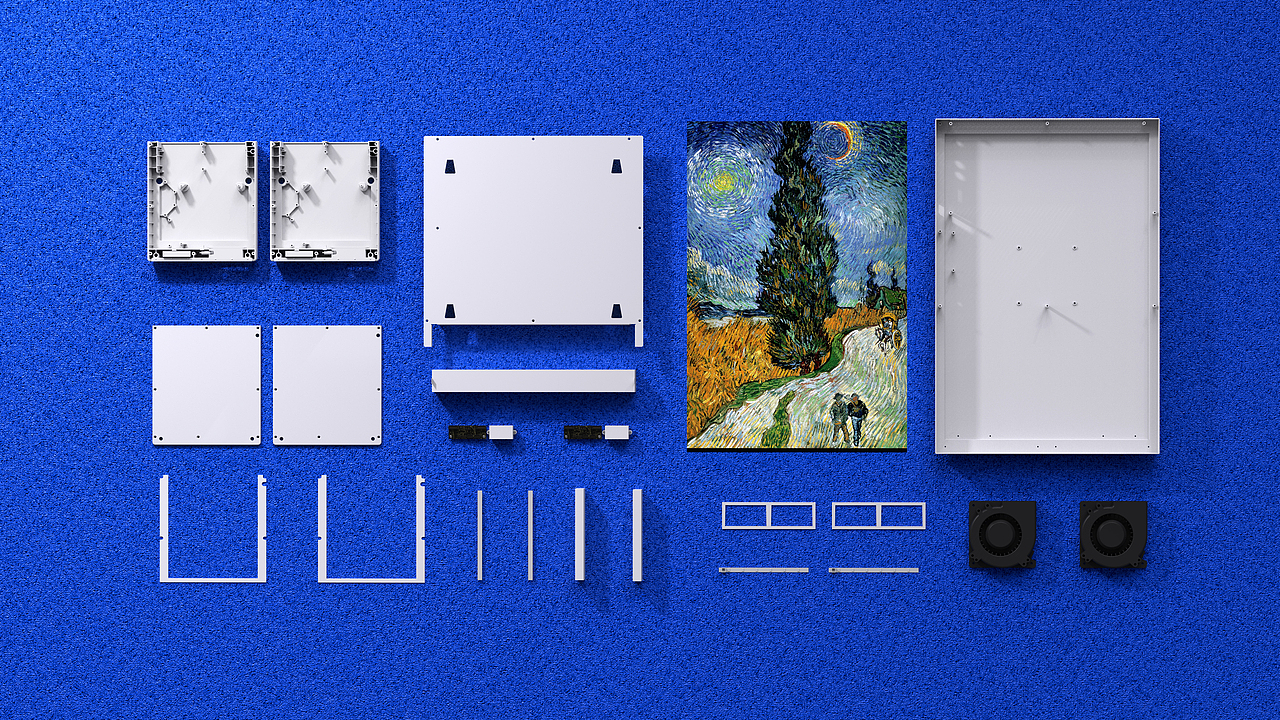 壁画空气净化器渲染（图ZMzI5NjA4NDY4） - 电子产品 - 站酷设计师捷劫婕原创素材 - 站酷ZCOOL