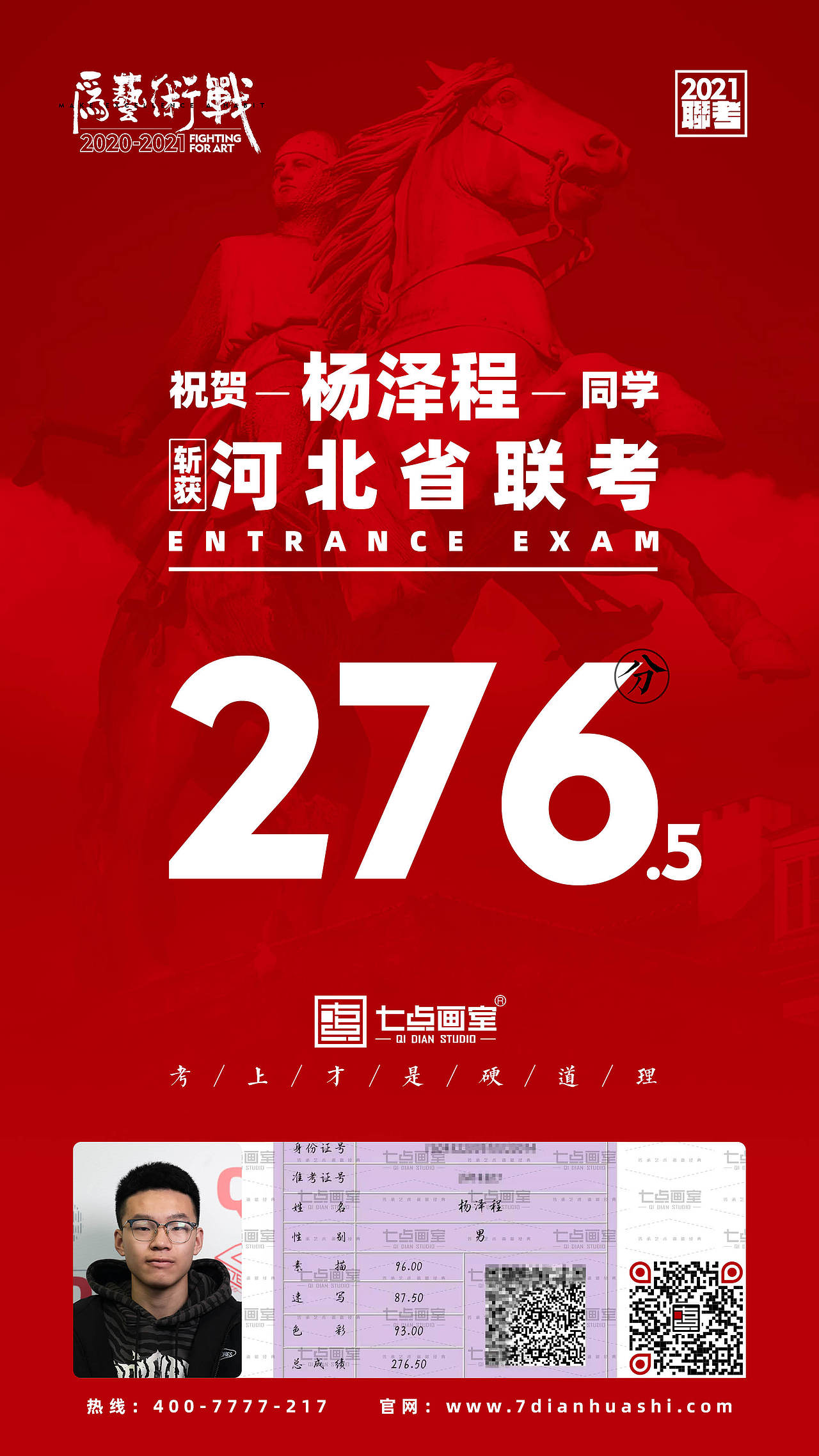 近年美术联考和校考成绩喜报视觉(KV)展示