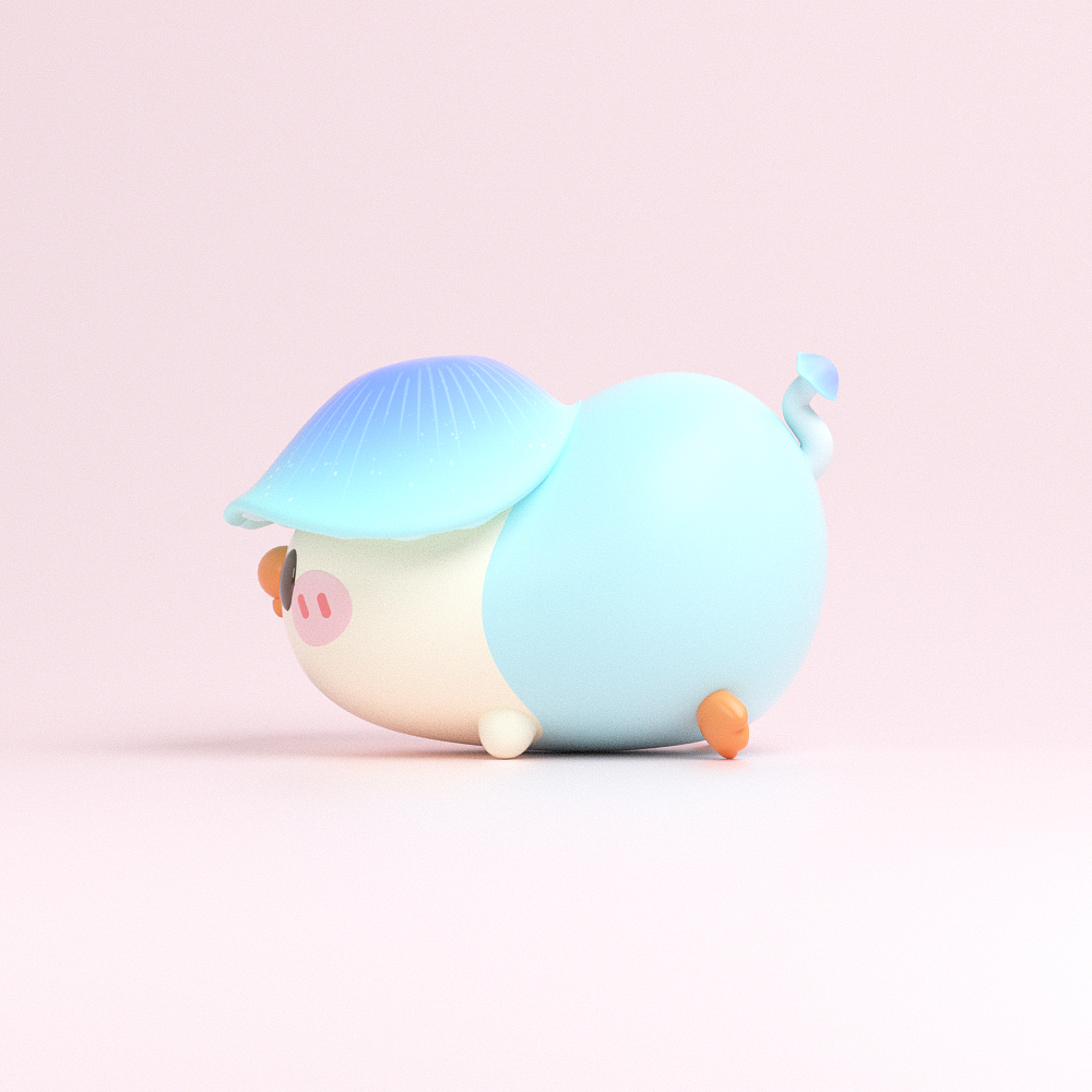 3D作品 | 小菜雞IP形象做成趴姿不就是松松玩具了嗎？