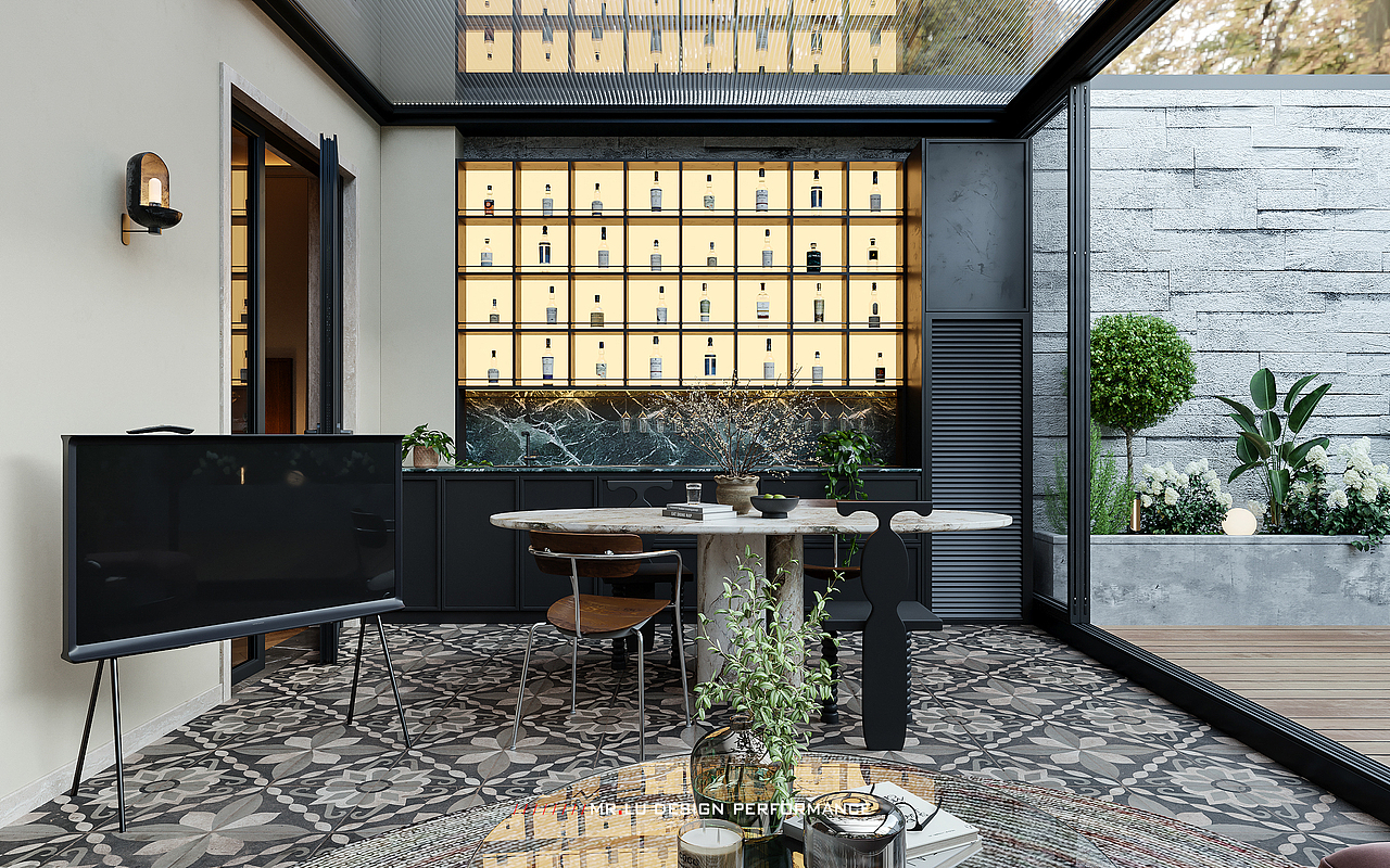 40㎡现代复古风格效果图表现