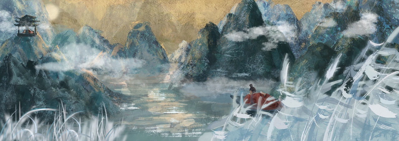 李煜梦词插画之《望江南·闲梦远·南国正清秋》