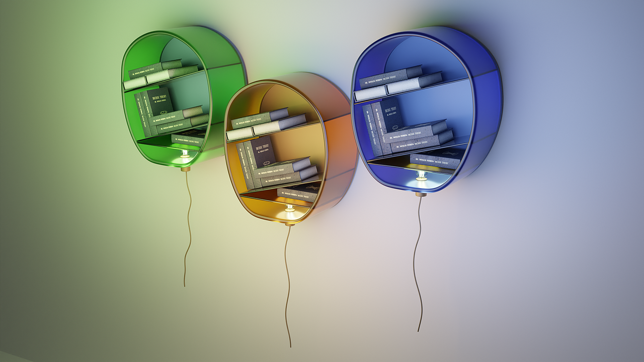 气球书架（图ZMzI1MjQ0NjQ4） - 生活用品 - 站酷设计师我爱搅拌机原创素材 - 站酷ZCOOL